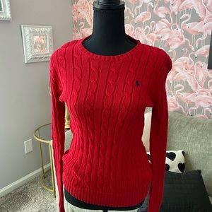 Red polo sweater size s